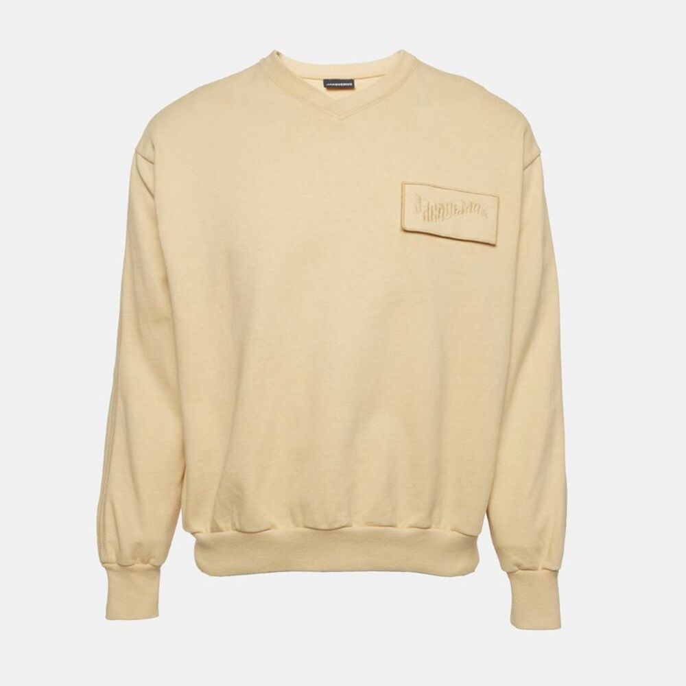 Jacquemus Yellow Cotton Knit Le Sweatshirt Santon Sweatshirt Xs
